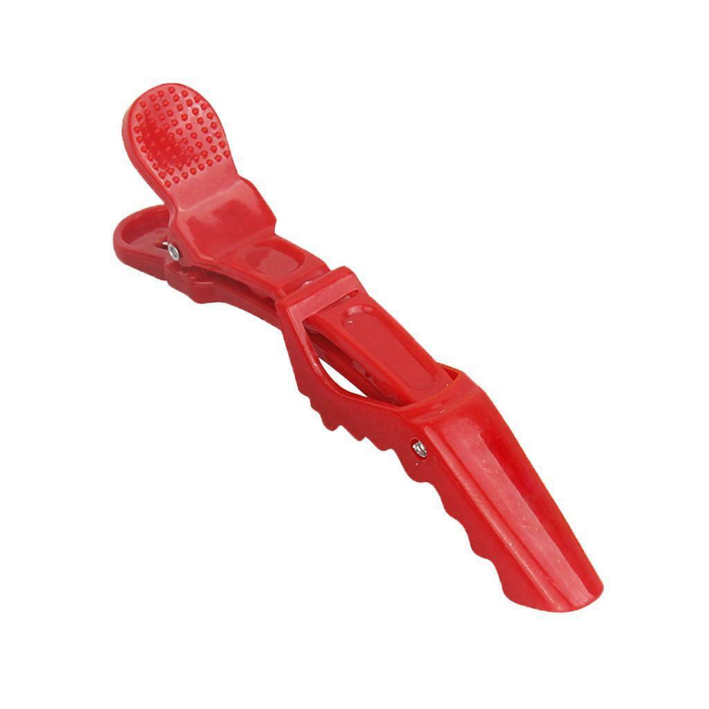 6Pc Makeup Styling Sectioning Hair Clips Hair Styling Alligator Clips Red