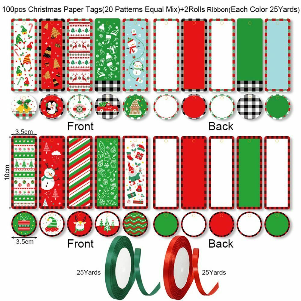Tag Santa Claus Christmas Stickers Paper Label Christmas Bookmark Gift Tags