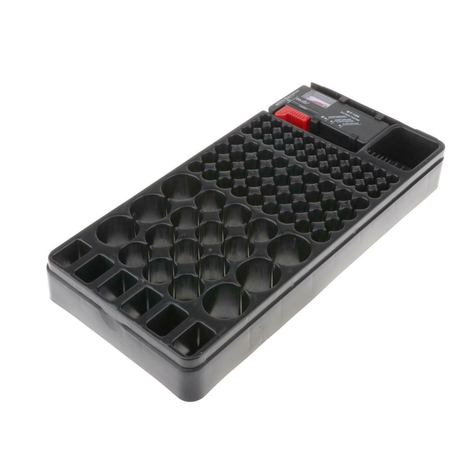 BT-106 Battery Organizer Storage Carrying Case Box with Checker 34x17x6.8cm
