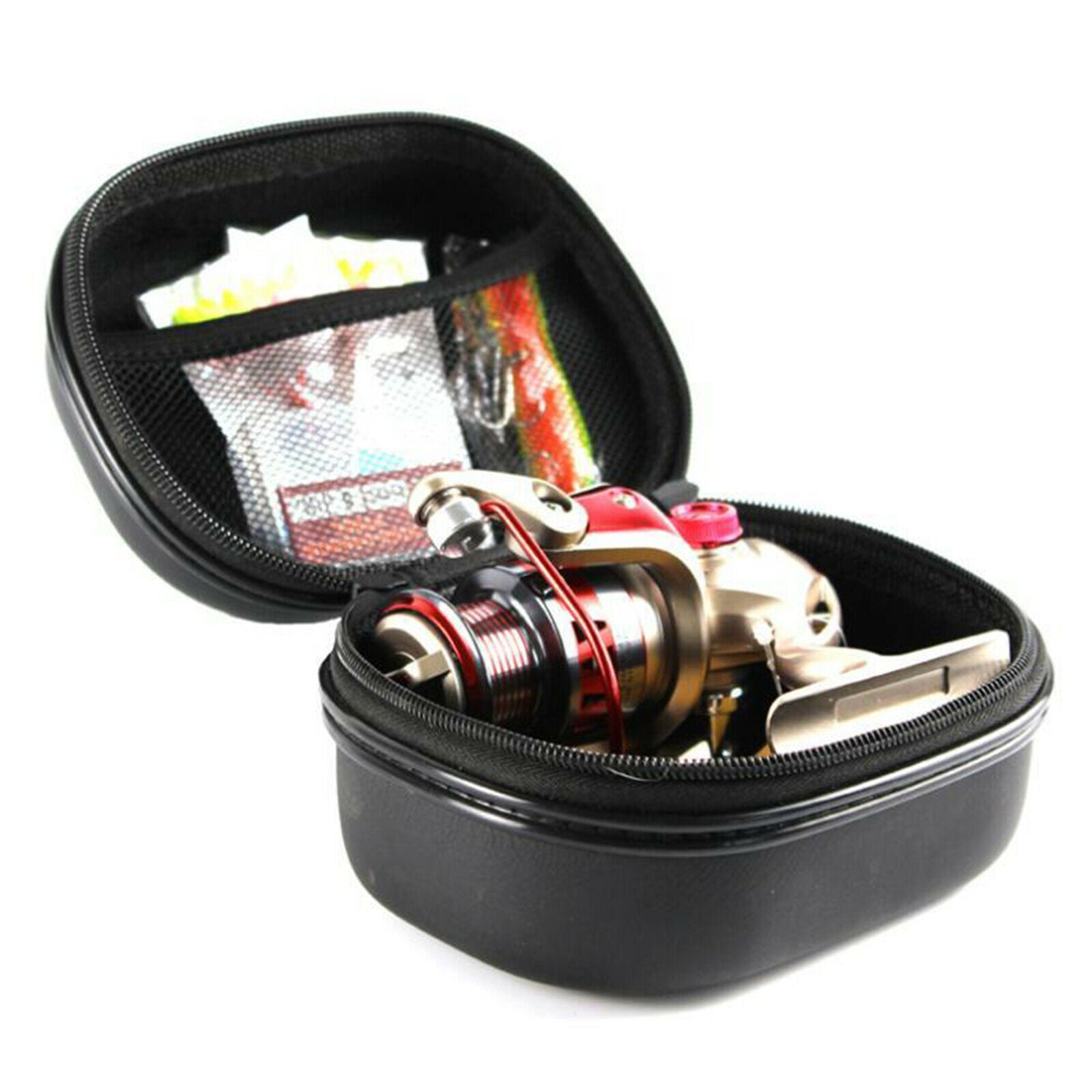 Outdoor Spinning Fishing Reel Cover Bag Protective Case Organizer Black