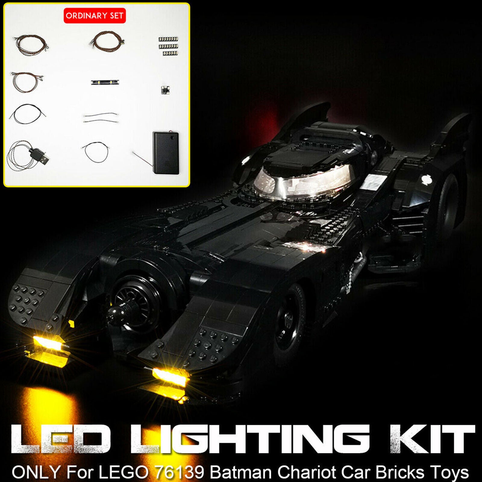 advanced version led Light Kit For LEGO 76139 1989 Batmobile car Super Heroes