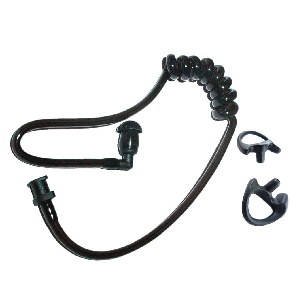 3x Replacement Acoustic Coil Audio Mic Tube with S+M+L Earbuds for Radio