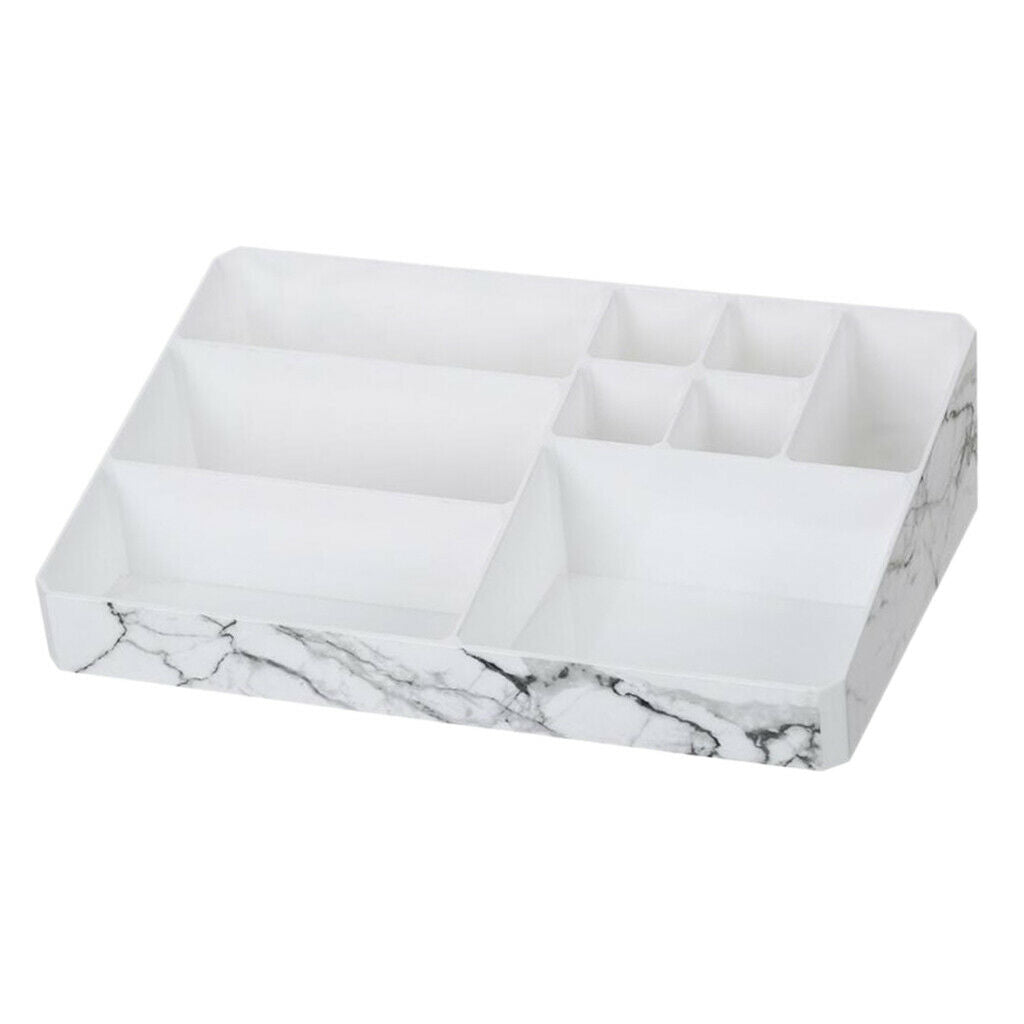 Plastic Desktop Makeup Organizer Tray Cosmetic Display Case Storage Box