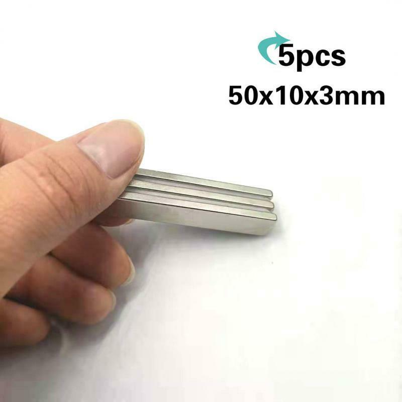 Strong  Magnets 50x10x3mm  Neodymium block magnet 5Pcs