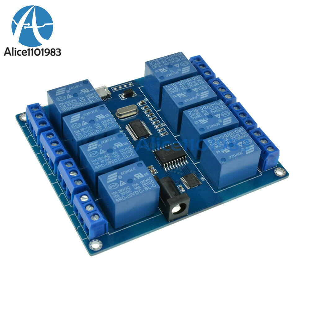 5V 8-Channel MICRO USB 5V Relay Module upper computer 5V 10A ICSE014A