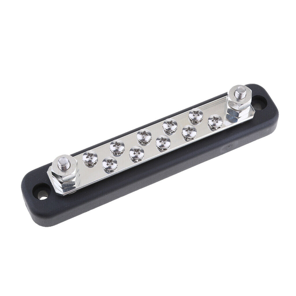 Stainless Steel Bus-Bar Electrical Terminal Junction 10P for Boat Marine RV