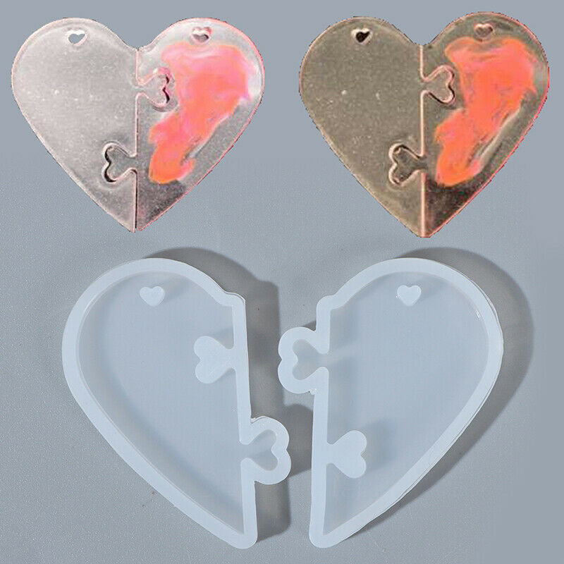 Jewelry Liquid Silicone Mold Love Heart Charms Pendant Molds For Making Jewe Lt
