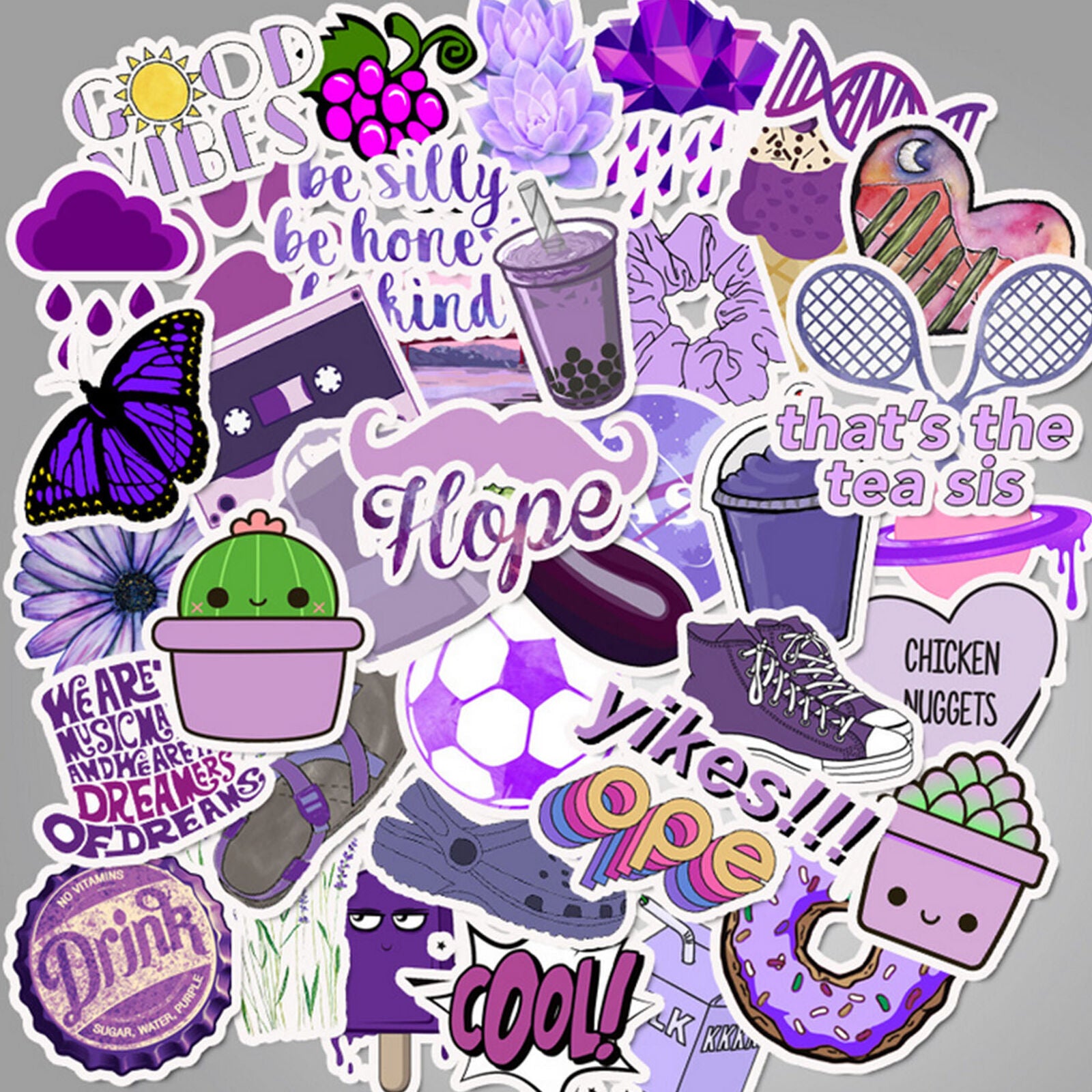 50 PCs Cute Stickers for Water Bottles and Hydro Flask for Teen Girls