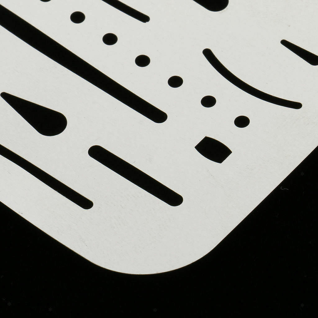Stainless Steel Erasing Shield Letter Craft Drawing Drafting Art Tools 4x2