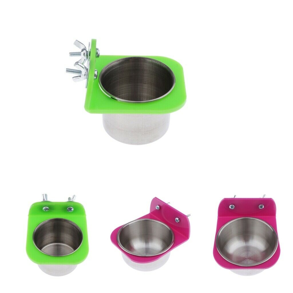 4 Packs Parrot Water Feeder Parrots Cage Hanging Cup For Large Birds Macaws