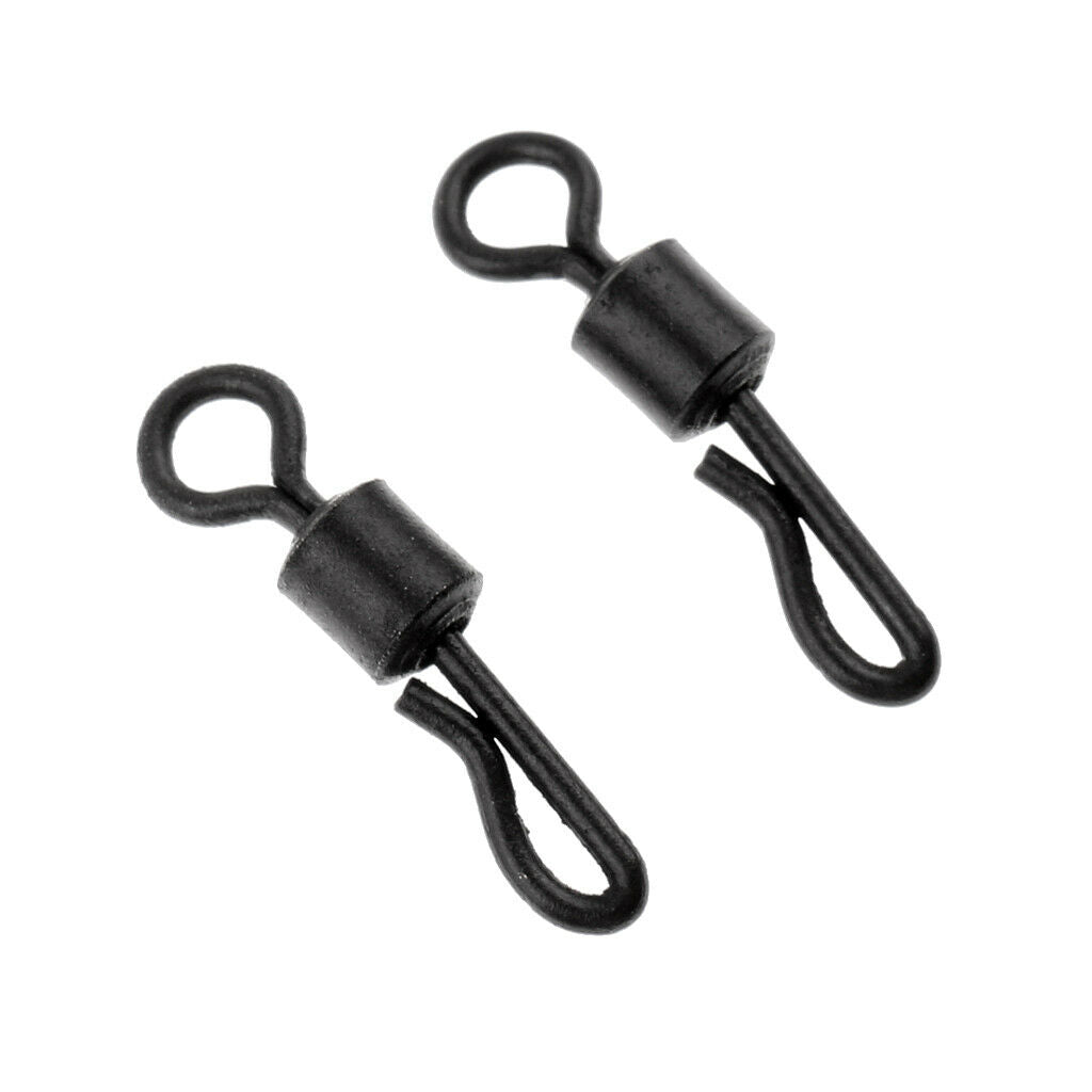 25x Quick Change Swivels Snaps Carp Fishing Swivels Connector Clips Rig 17mm