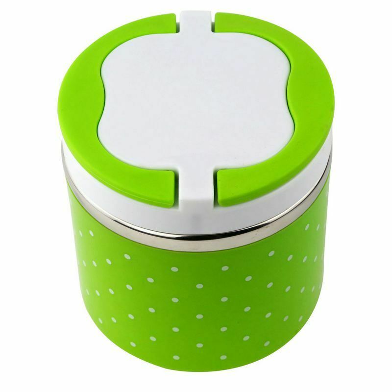1X(1Layers Thermal Bento Lunch Box Thermos For Food Stainless Steel Insulati1Q4)