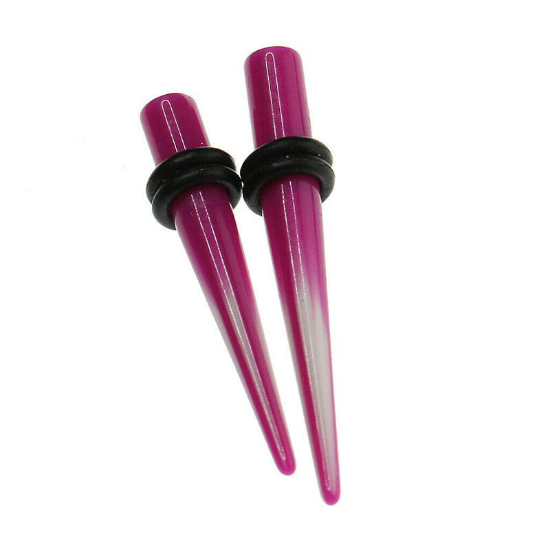 5 Pair Assorted Colors Taper with O ring Ear Stretching Kit Plug 5mm(4G)