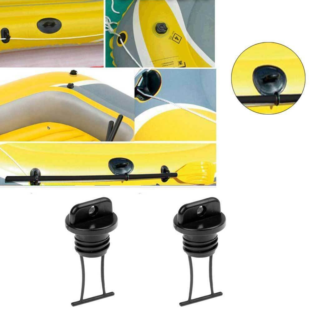 4 Pieces Black Plastic Thread Hull Drain Plug Universal For Kayaks Canoes Boats