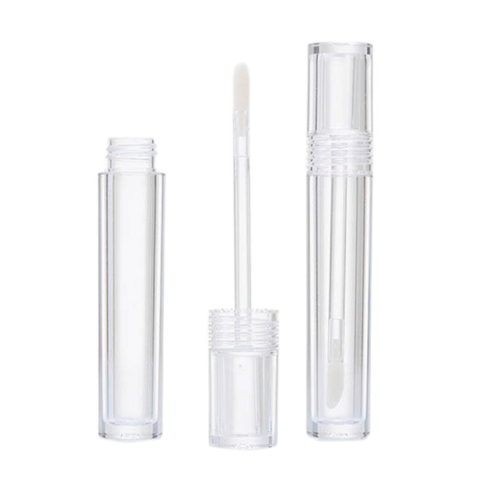 3 Pcs 5ml Empty Clear Lip Gloss Tubes Bottle Makeup Containers Refillable