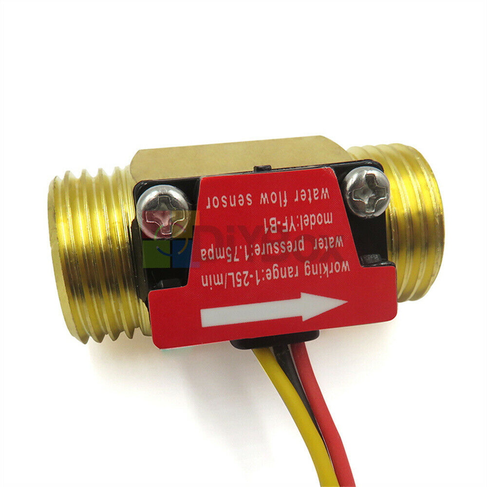 1-25L/min Flow Sensor G1/2'' Water Flow Hall Sensor Switch Flow Meter Flowmeter