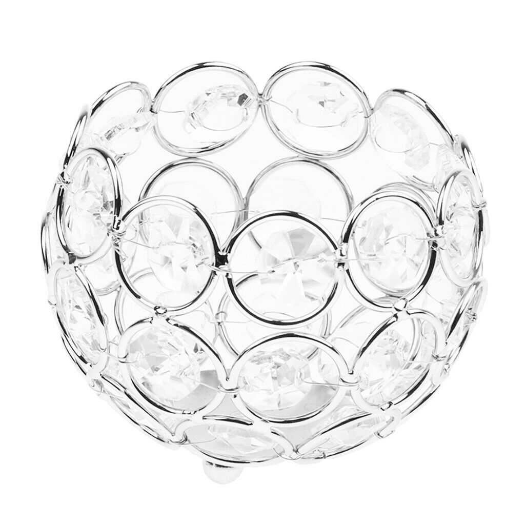 4pcs/set Candle Holder Crystal Ball Candlestick Holiday Party Coffee Cafe Table