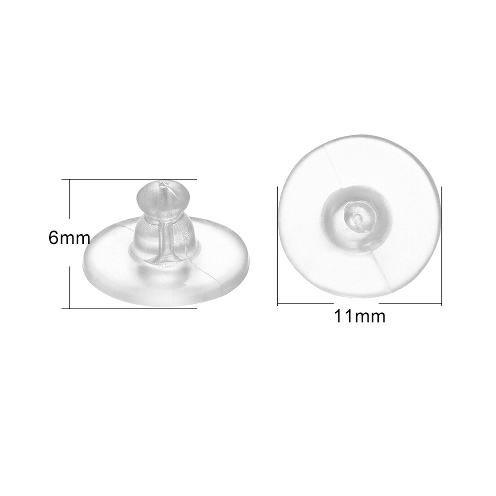 Silicone Earring Backs Backings Bullet Clutch Stopper Fish Hook Studs Hoops