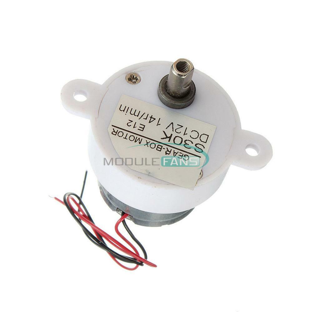 2 Wires High Torque Electric Geared Box Reduction Motor S30K DC 12V 14RPM
