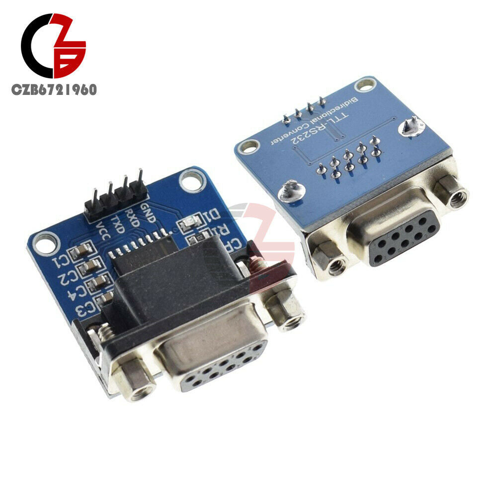 3V-5V MAX3232 RS232 Serial Port To TTL Converter Module Female DB9 TX RX VCC GND