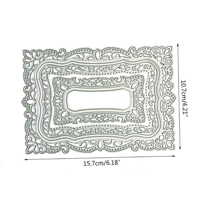 Rectangle Mirror Metal Cutting Dies Stencil DIY Scrapbooking Album Paper Card