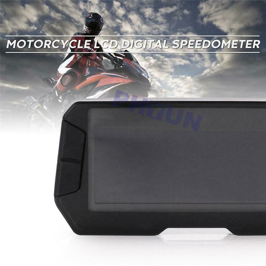 DC 12V Blue LCD Motorcycle Speedometer Odometer Tachometer with Sensor Cable