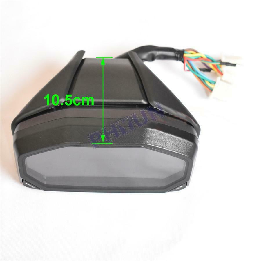Motorcycle LED Speedometer Odometer Tachometer LCD AV Screen Universal w/ Sensor