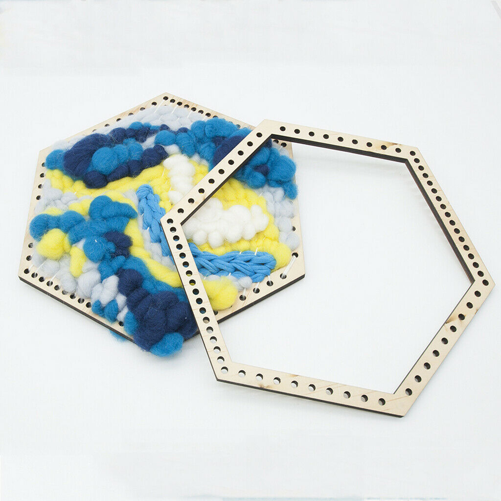 3x/Set Wooden Hexagon Knitting Frame Tool For