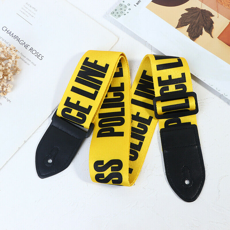 Adjustable Guitar Strap Yellow Electric Bass Strap Instrument Guitar AccessoBDA