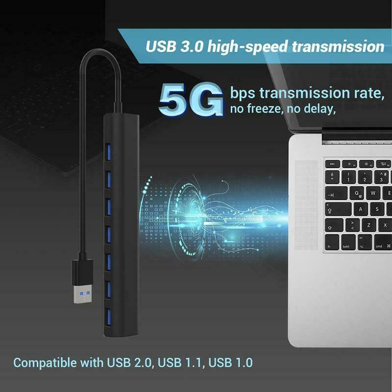 USB 3.0 Hub 7 Port Supports Simultaneous Use of 7 USB Ports Connect USB Devices
