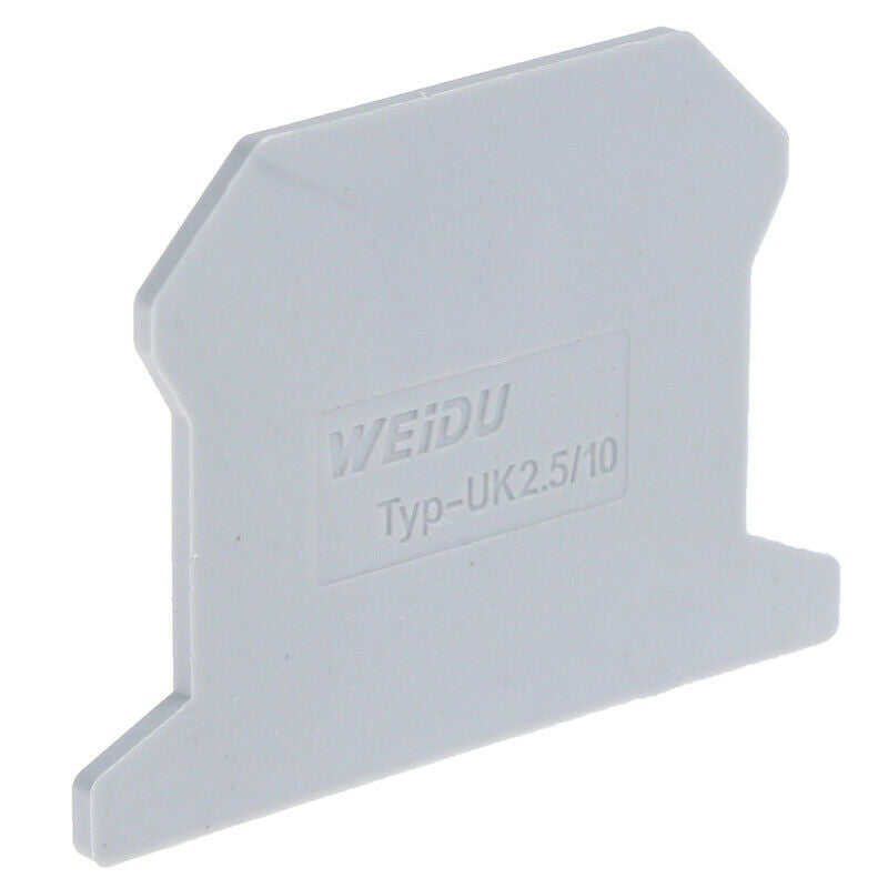 10Pcs D-UK2.5/10 2.5B Terminal Block End Cover Plate Din Rail Terminal E GvJ Fx