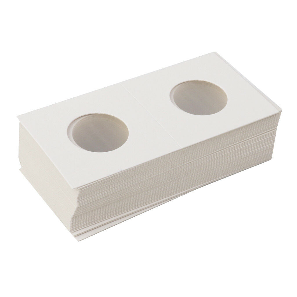 100PCS Mylar Cardboard Coin Holders Flip Collection Supply Storage 20.5/25mm