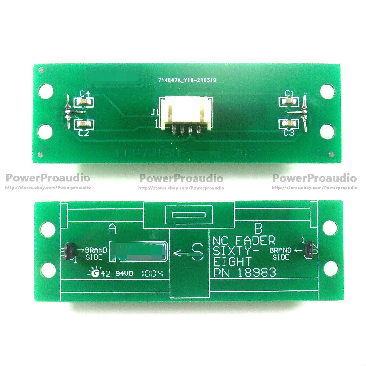 2 x  NC Fader Sixty-Eight Crossfader Circuit Board For RANE TTM-61 62 68 PN18983