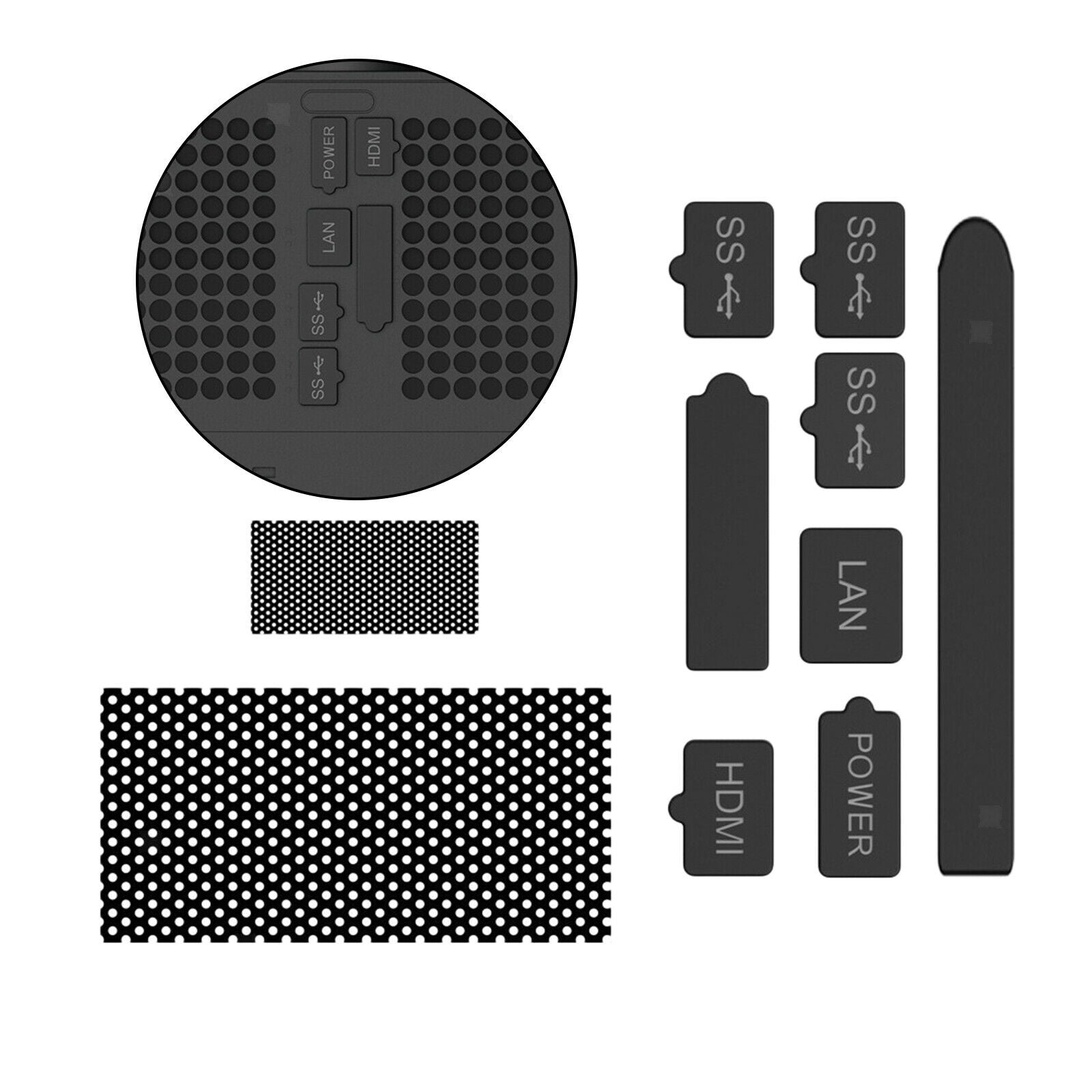 Dust Cover Dustproof Plug USB CD-Driver Interface For Xbox Series X Set