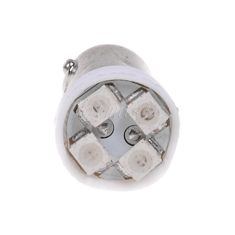 2 Pcs LED Instrument Panel BA9S-1210-4SMD and BA9S 5050 9SMD Red 12V