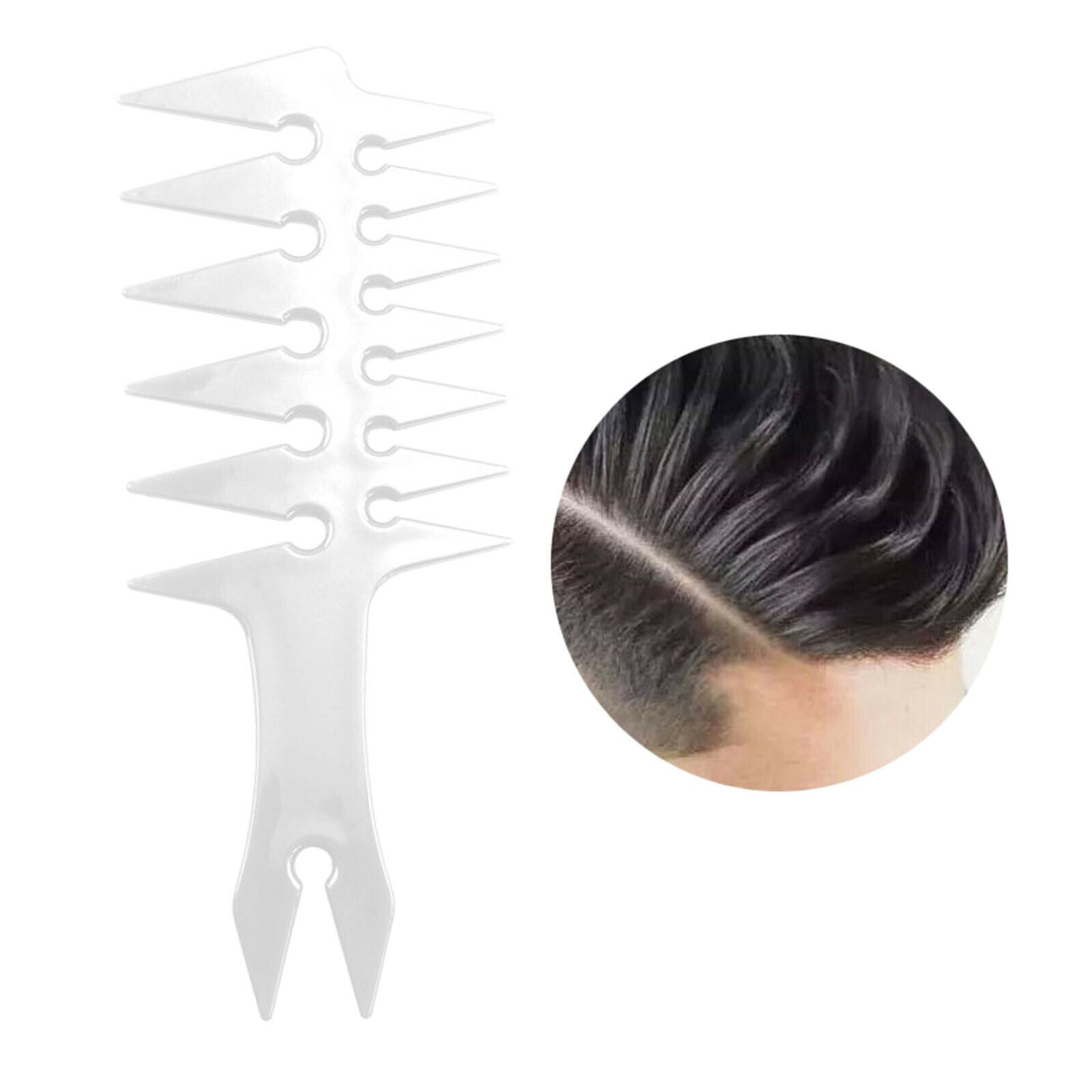 Men's Oil Head Comb Large Tooth Hair Styling Comb Hairdressing White