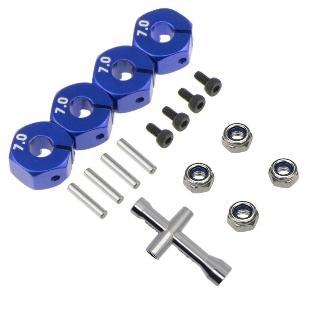 12mm Hex Wheel Hub Adapter Lock Nut Cross Wrench for Traxxas 1/10 Slash Rustler