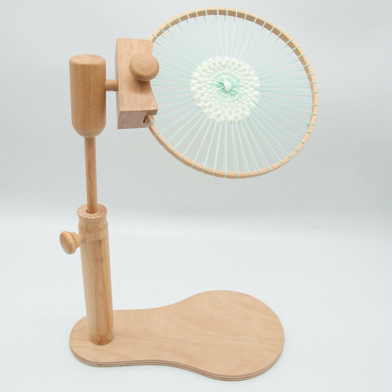 Adjustable Cross Stitch Shelf Embroidery Lap Stand Fraame Hoop 360 Ratate Wood