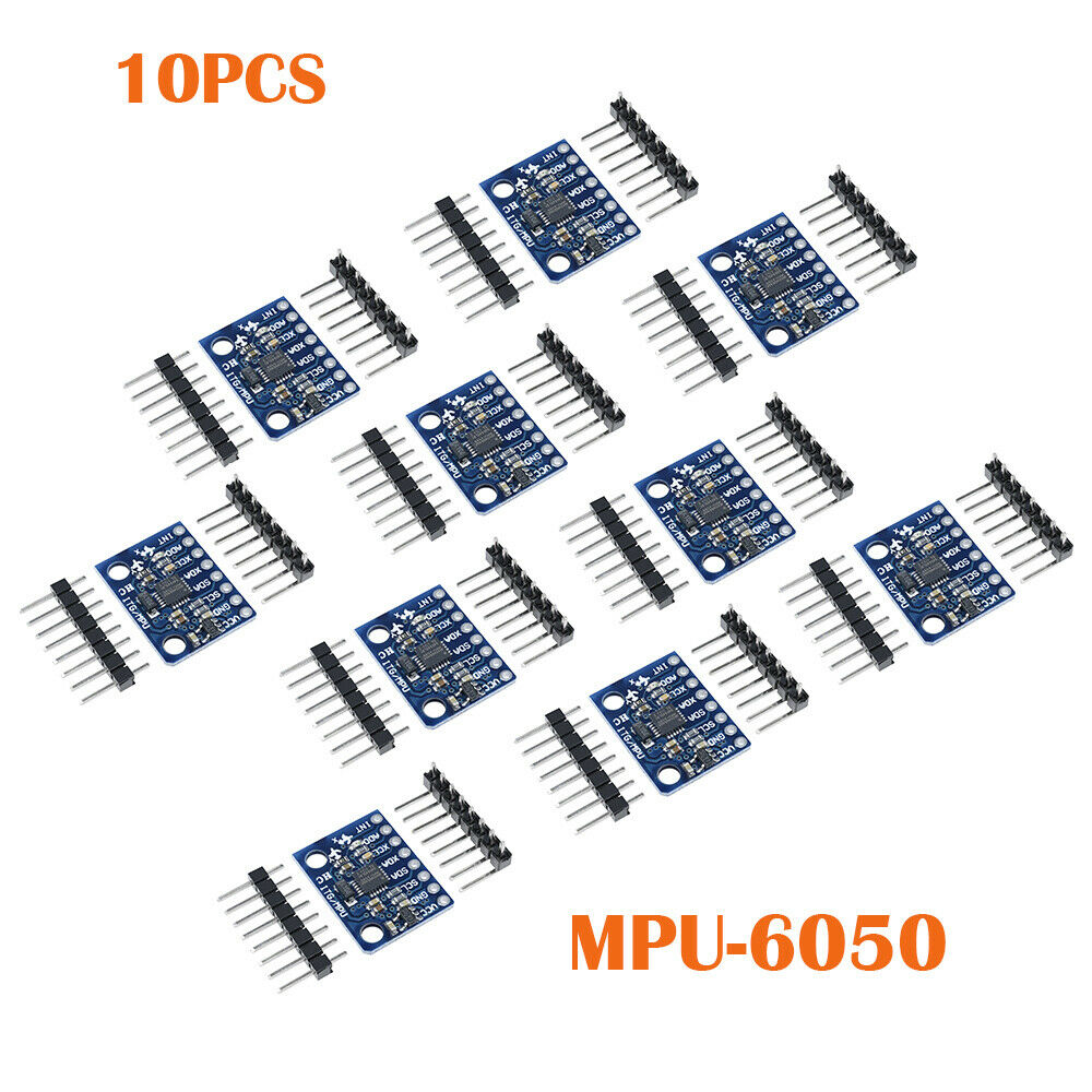 10PC 3 Axis Accelerometer Sensor Gyroscope 6DOF Module MPU-6050 3-5V for Arduino