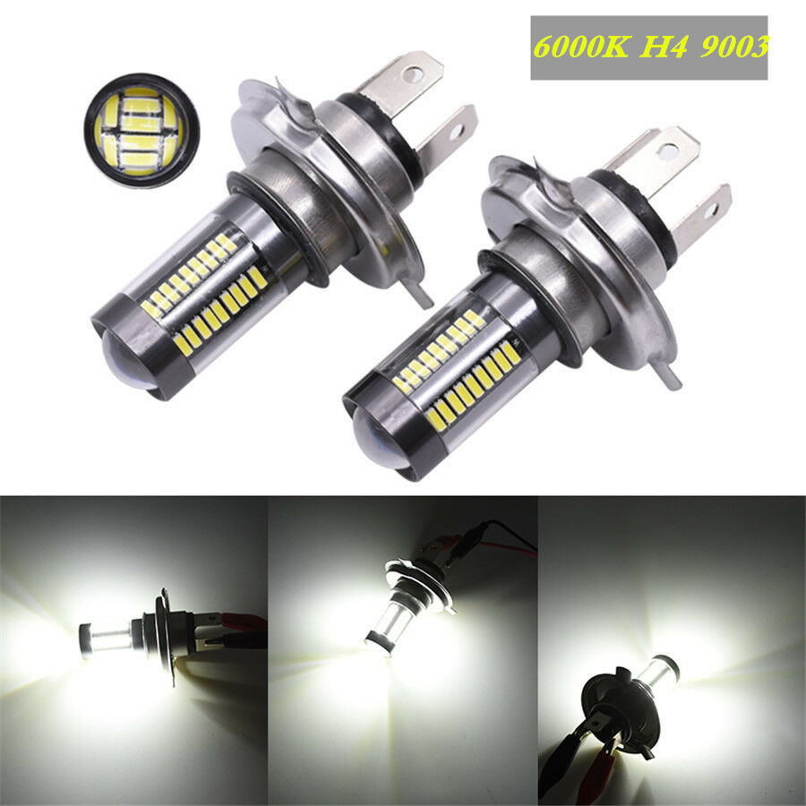 100W 6-Side White H4 9003 HB2 66LED 12/24V Hi/Lo Beam Headlight DRL Fog Lamp