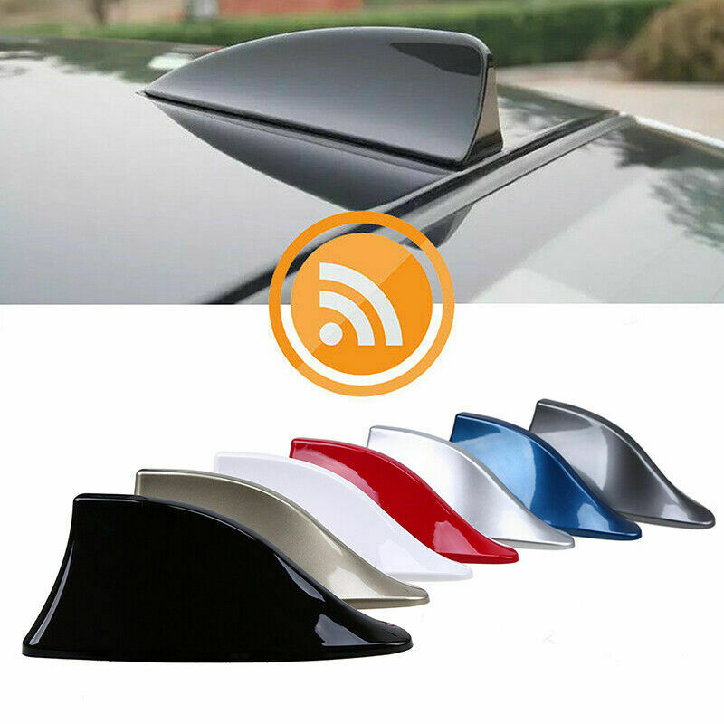 Black Car Top Roof Shark Fin decor Aerial Radio AM/FM Signal Antenna Cover Trim