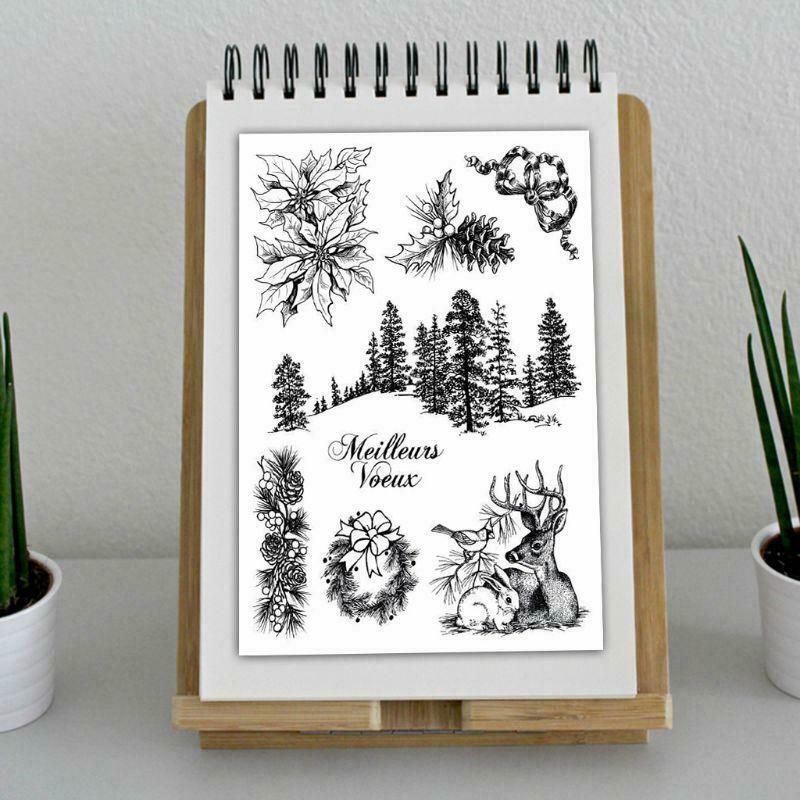Woods Deer Silicone Clear Seal Stamp DIY Scrapbook Embossing Photo Album Decor