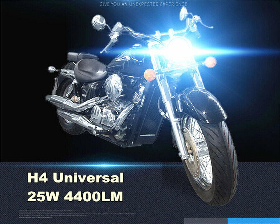 1 Pc H4 9003 HB2 Hi-Lo Beam Motorcycle LED Spotlight Double Side Illuminate IP67