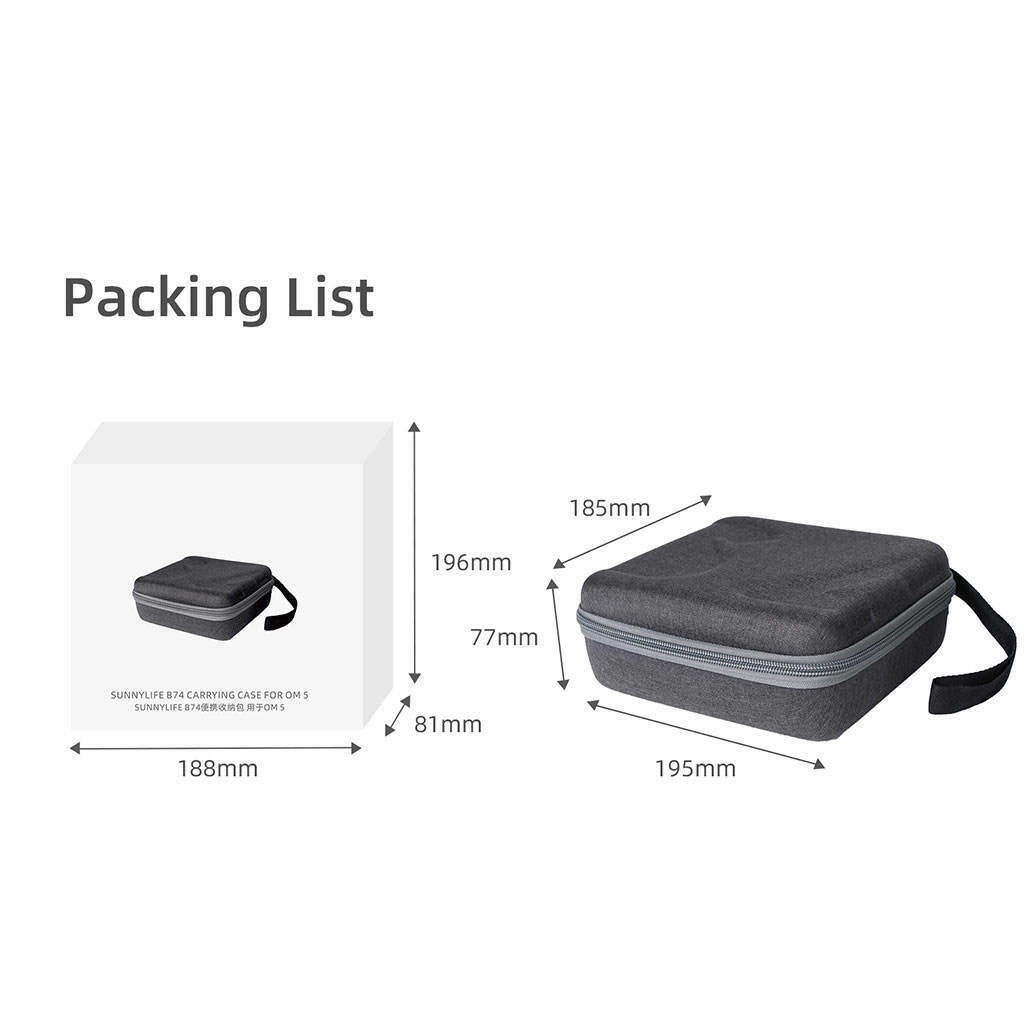 Carrying Case Drone Storage Bag Battery Wear Resisting Protection for OM 5
