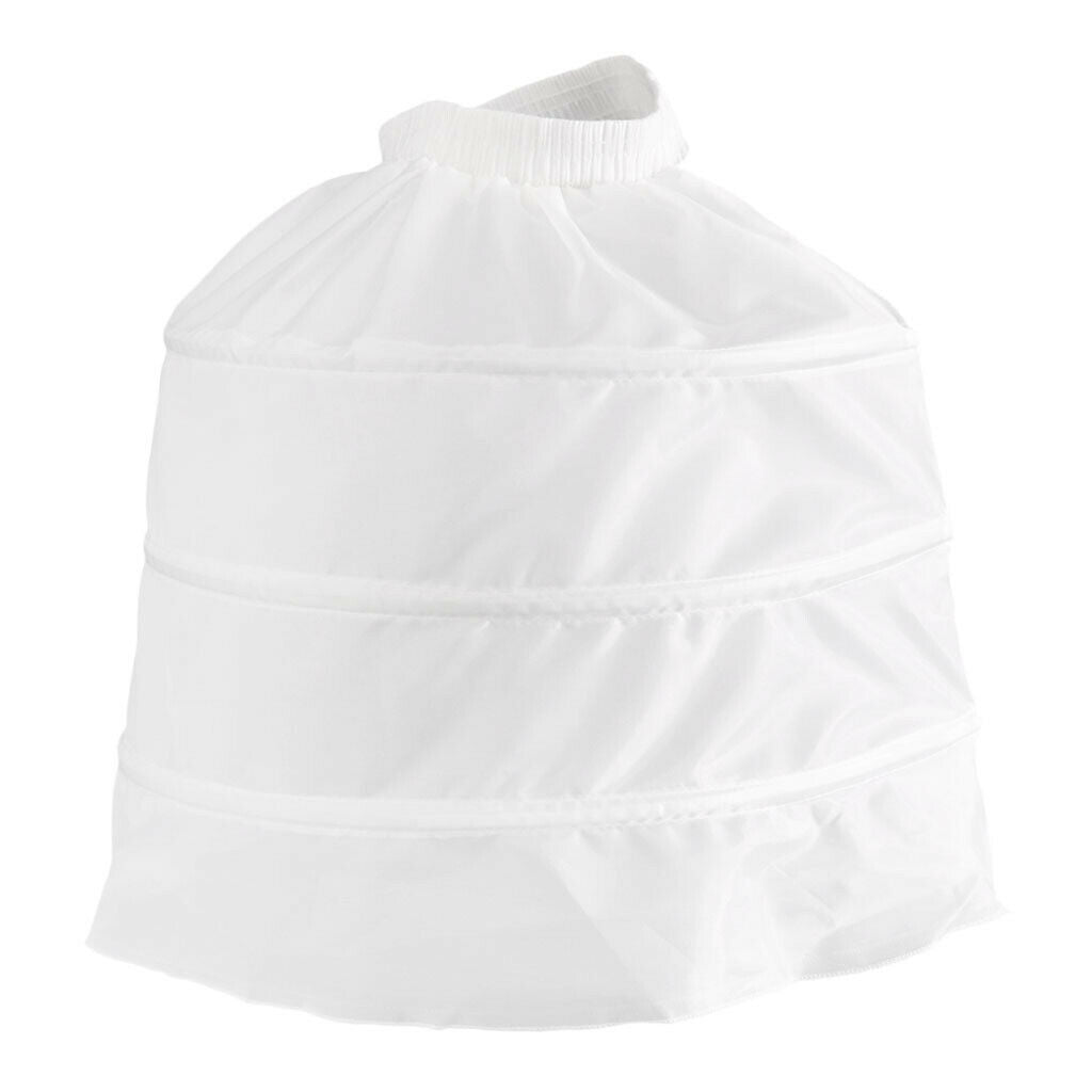 Womens   Dress Bustle Crinoline Hoop Bustle Cage Pannier White