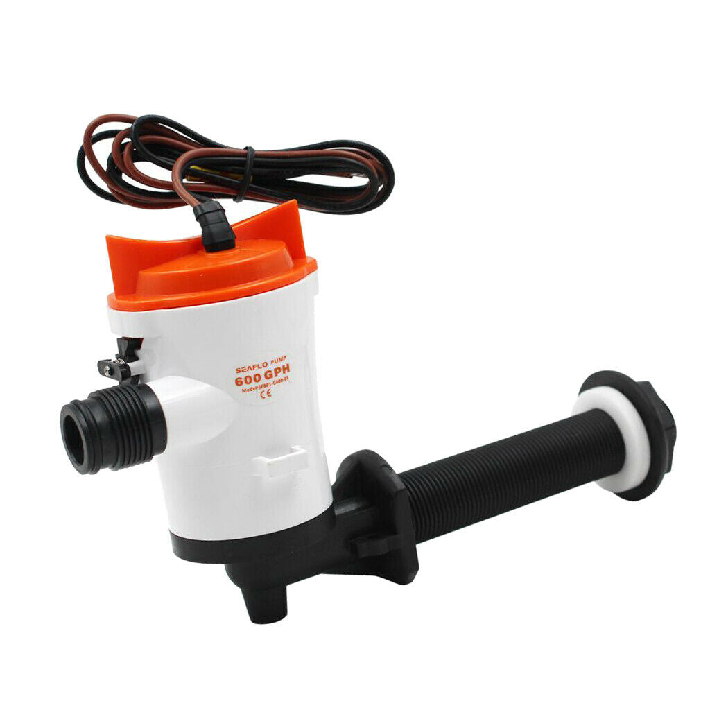 1Pcs 1pc 12V 600GPH Boat Tank Aerator Pump SFBP1-G600-05 for Marine RV White