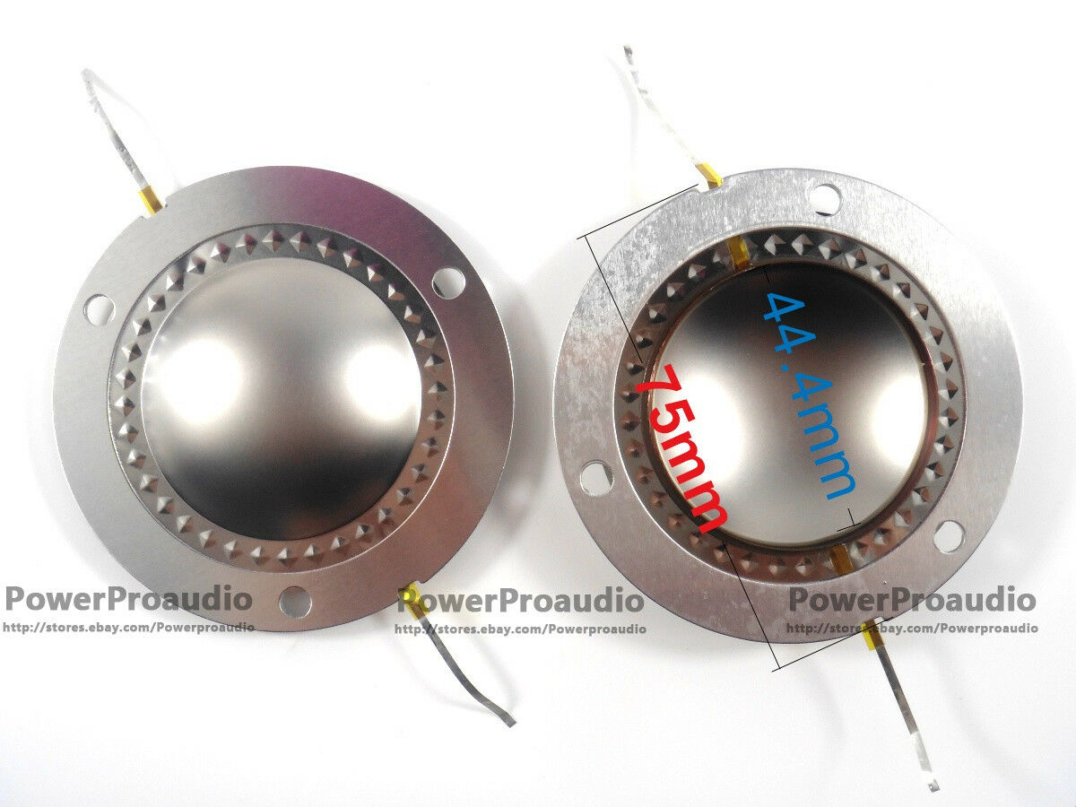 2PCS Titanium Diaphragm, 44.4mm repair kit Voice coil ccaw wire 8 ohm