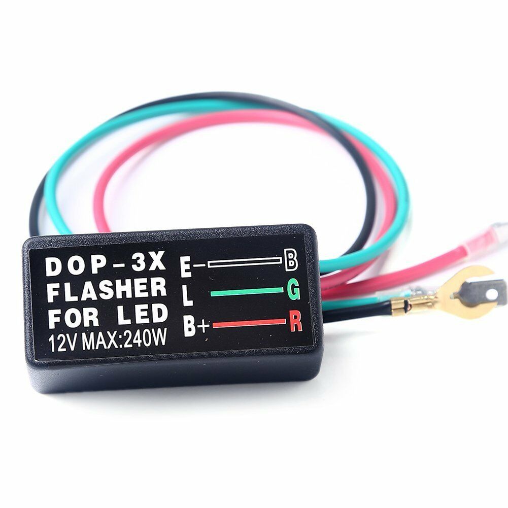 DC 12V 240W 3-Pin Turn Signal Flasher Relay For Motorcycle ATV Lamp LED Light