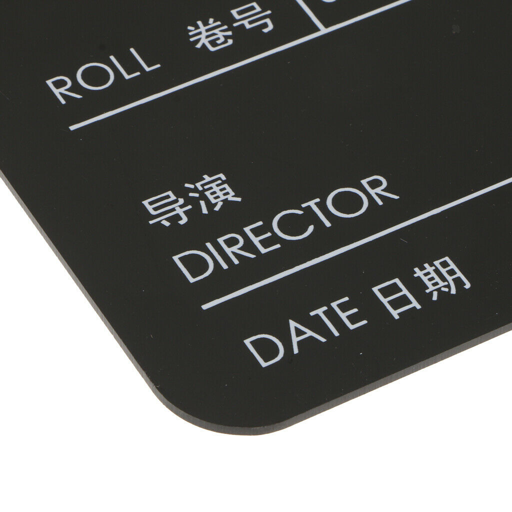 Director Video Scene Clapperboard Movie Films Slate Cut Action Prop-Black