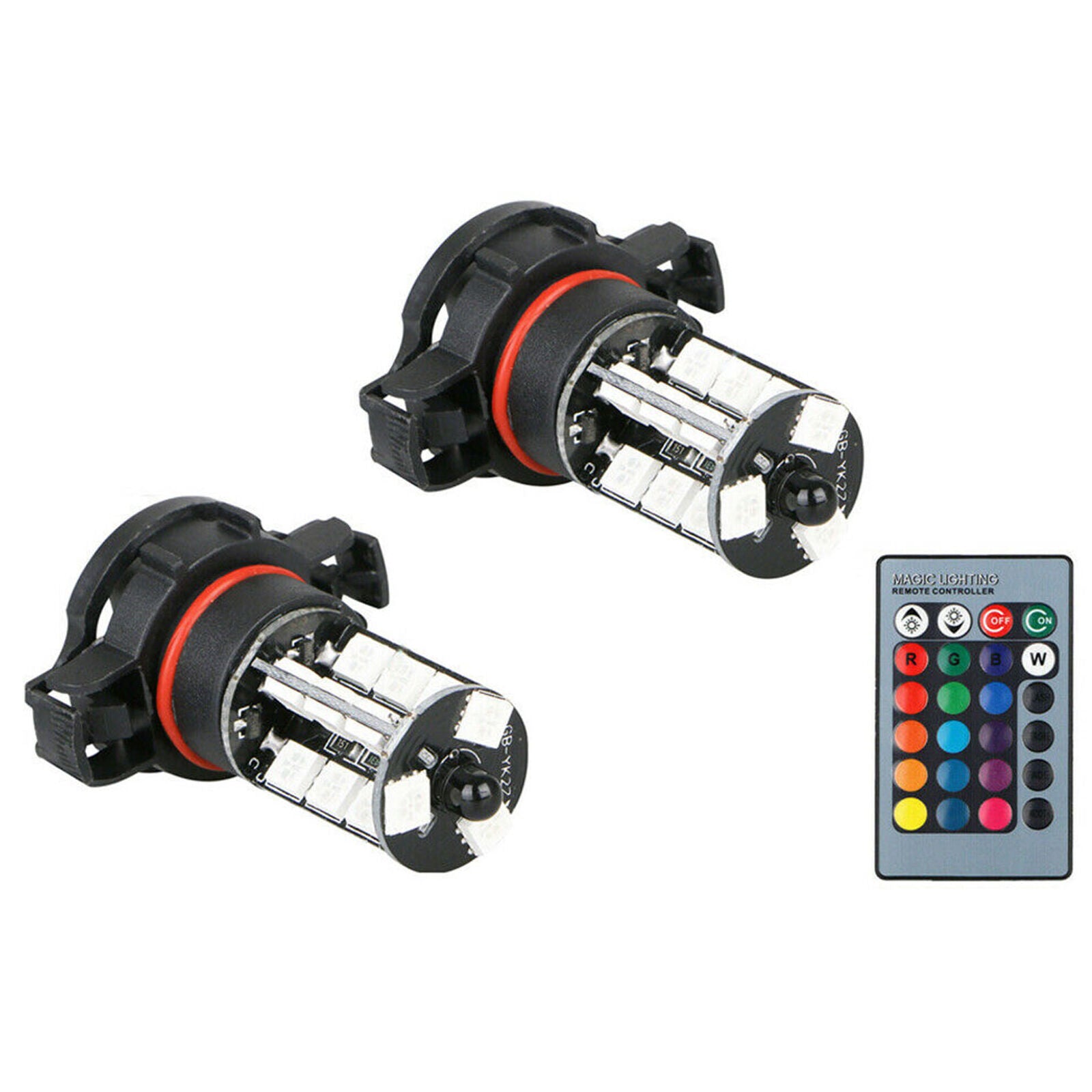 5202 LED Fog Light Bulbs RGB For GMC Sierra 1500 2007-2015 Yukon XL 2007-2013